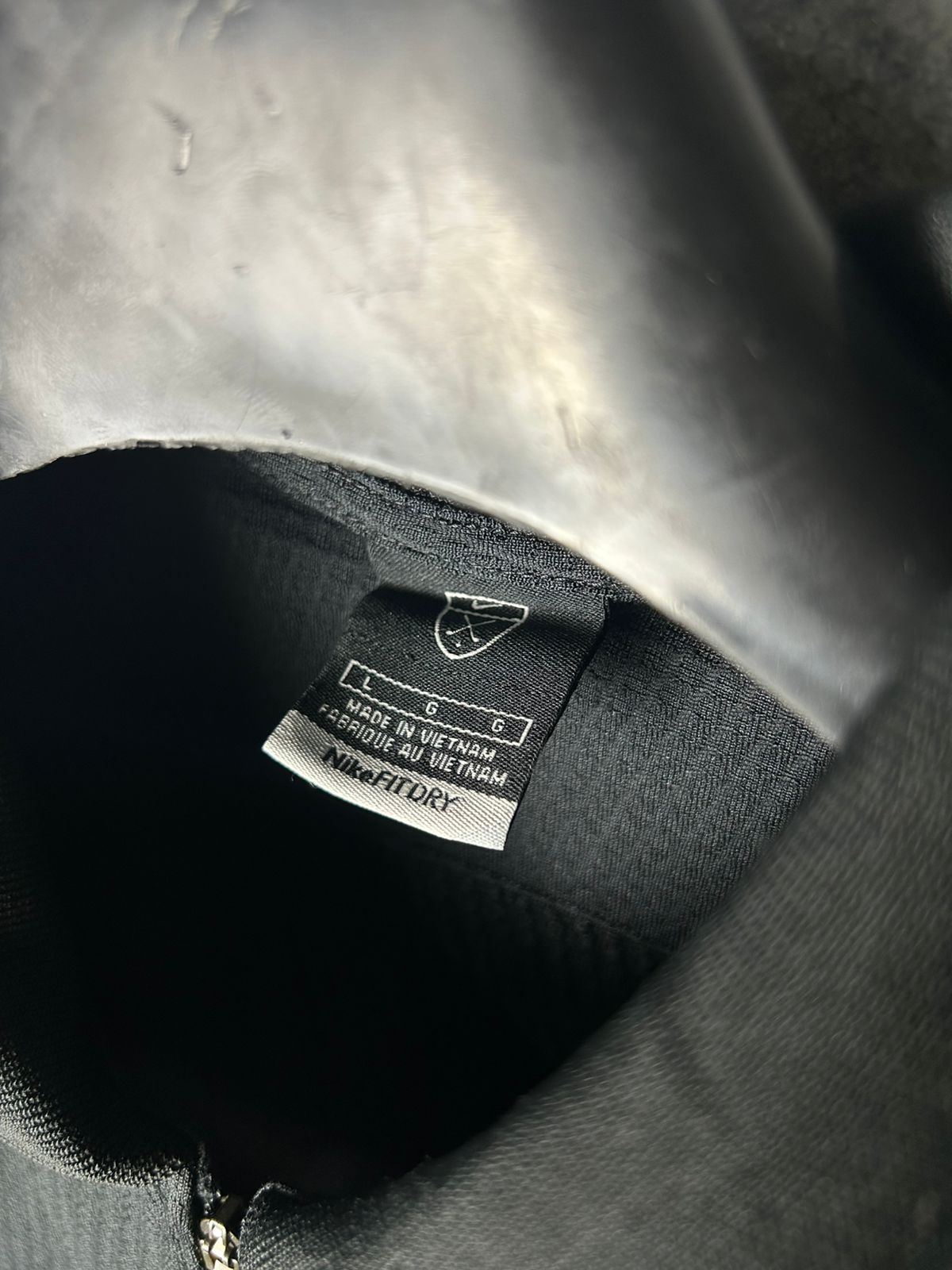 Nike Black Zip Polo - Large