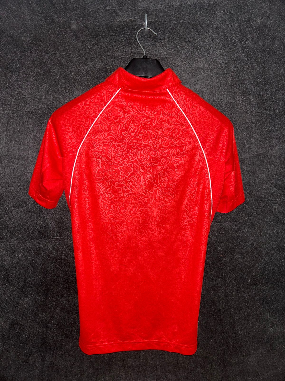 Adidas Red Zip Polo - Medium