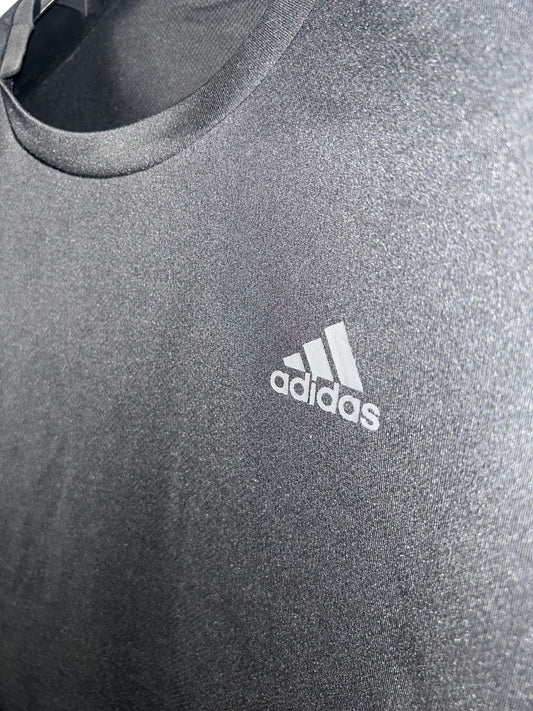 Adidas Plain Black Round Neck - Large