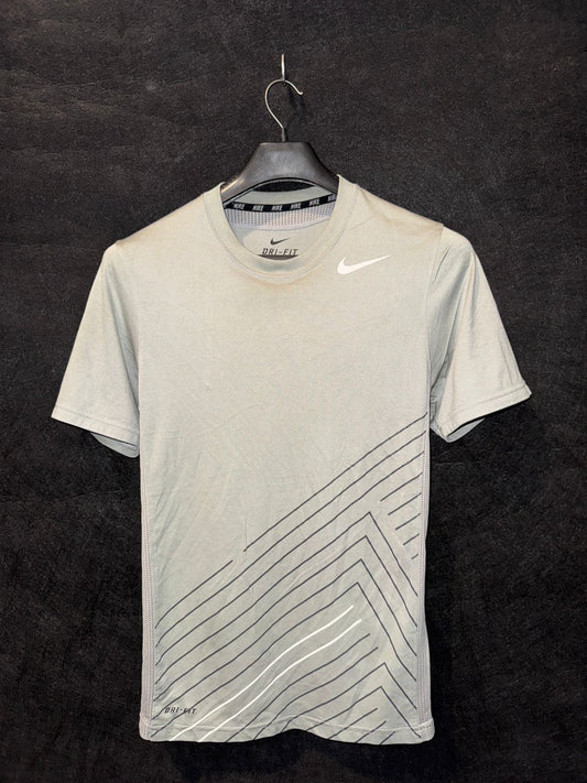 Nike Grey Round Neck Tee - Small
