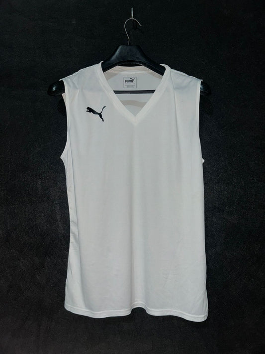 Puma White V Neck - Large