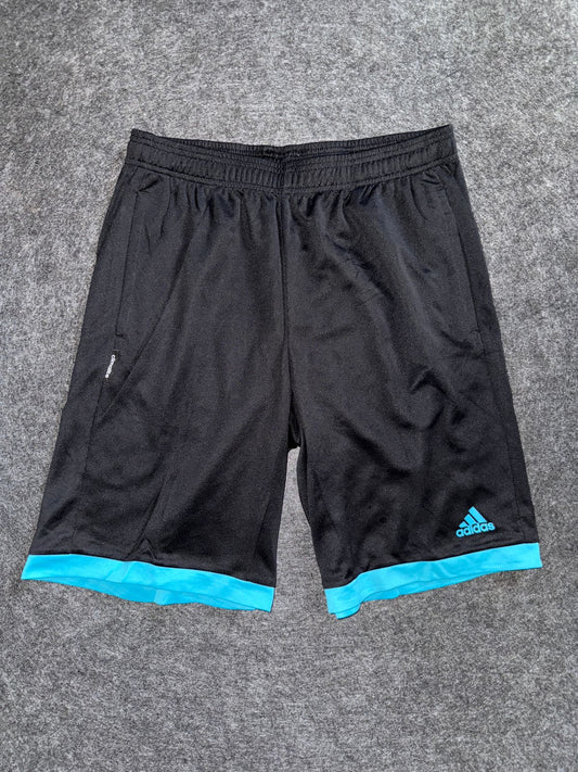 Adidas Black Blue Shorts - Large