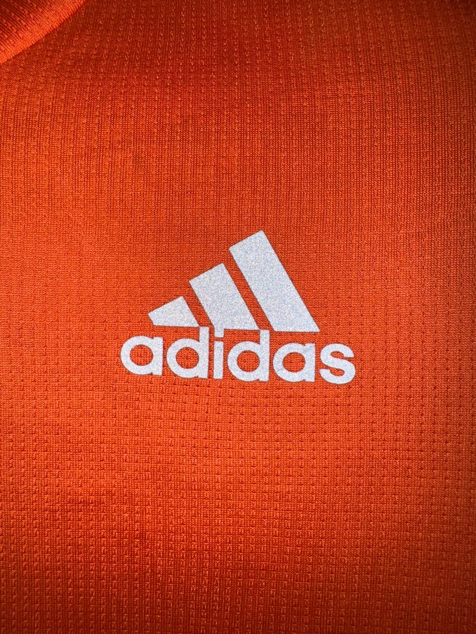 Adidas Orange Round Neck Shirt  - Medium