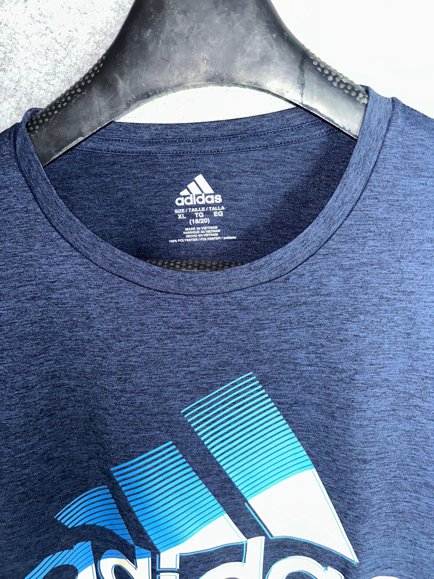 Adidas Blue & White Big logo - XL