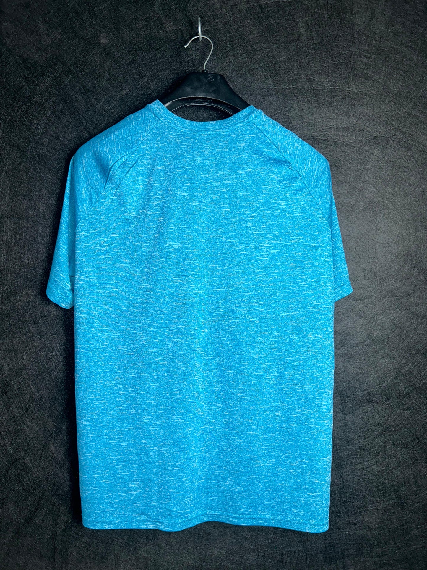 Nike Blue Textured Round Neck Tee - XL