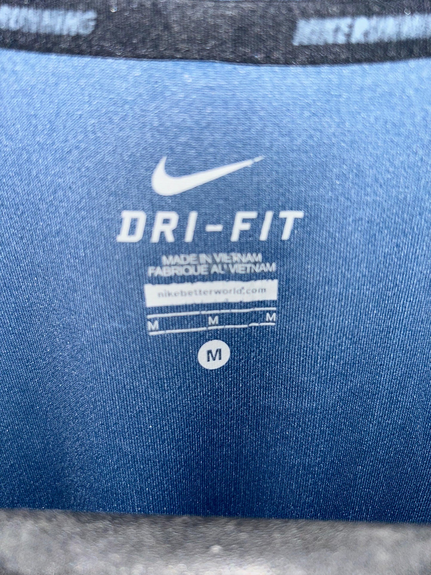 Nike Blue Round Neck Tee - Medium
