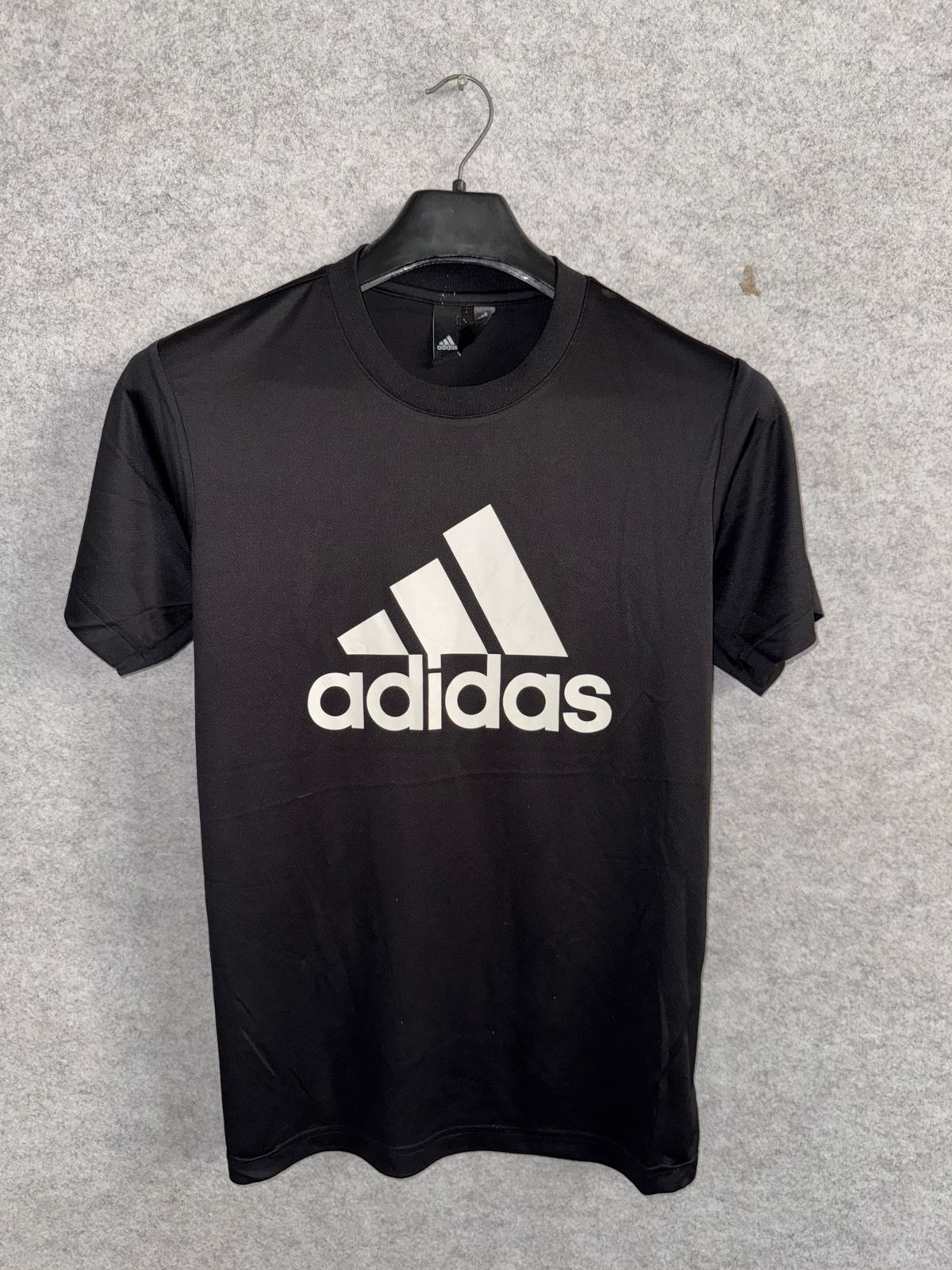 Adidas White Big Logo Shirt - Medium