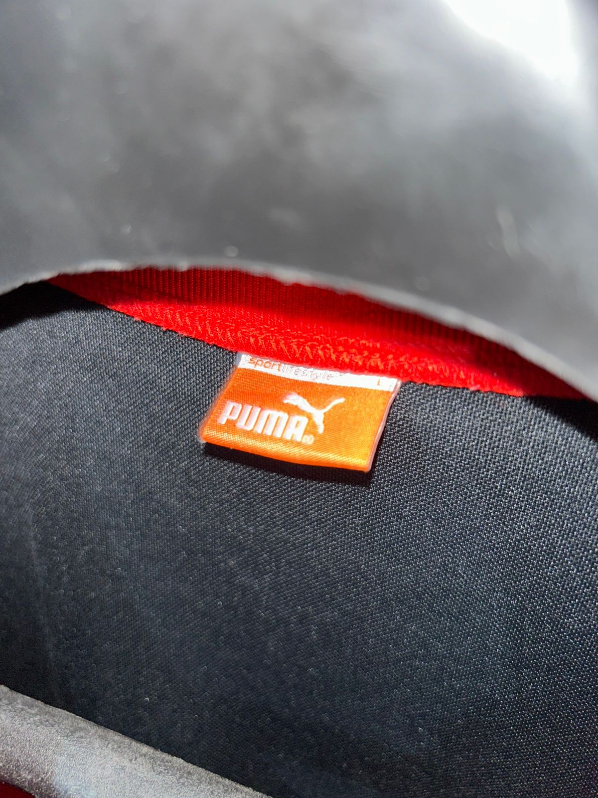 Puma Red Black V Neck - Large