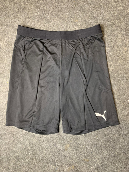 Puma Plain Black Shorts  - Large