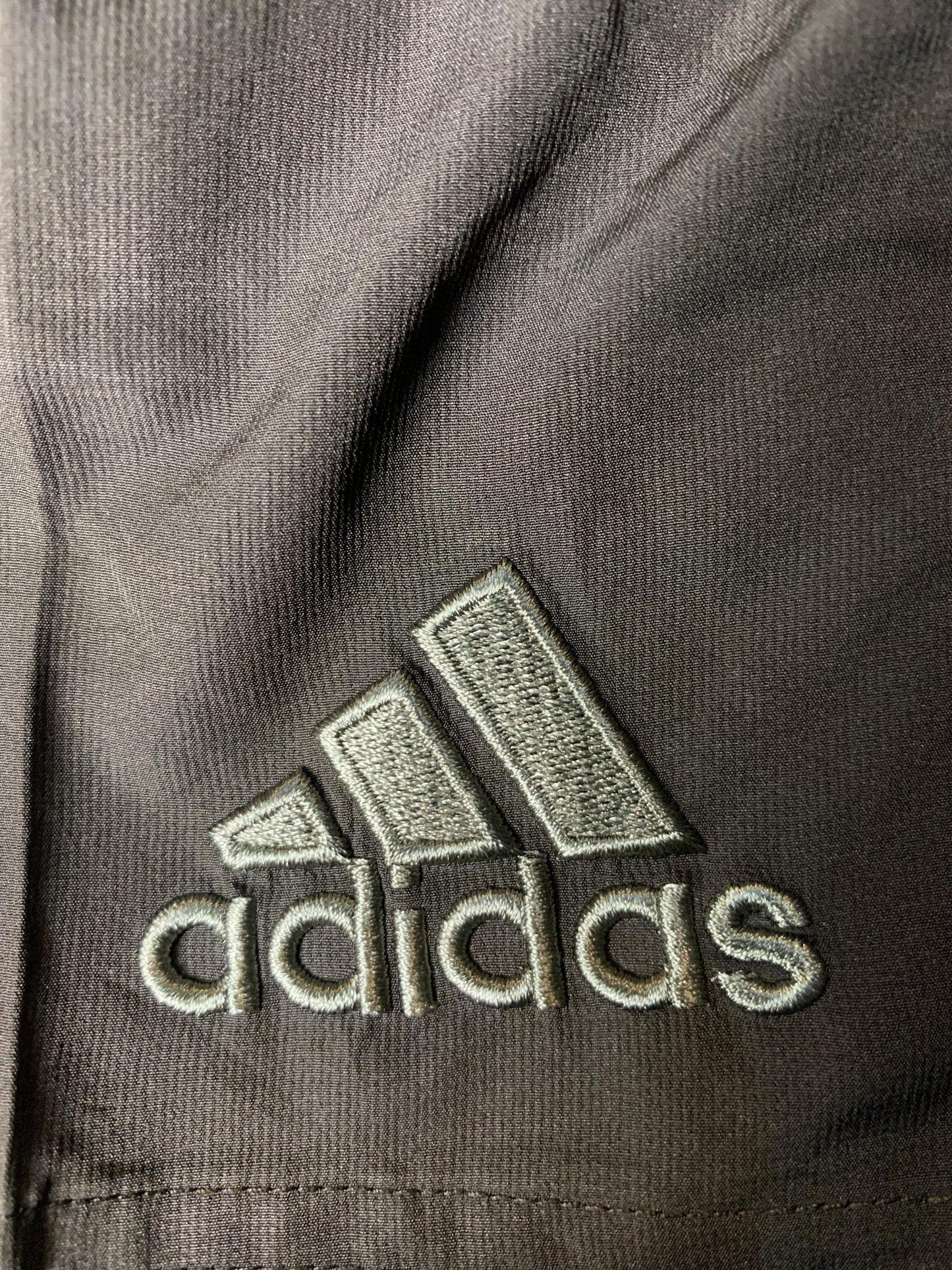 Adidas Brown Striped Shorts - Large