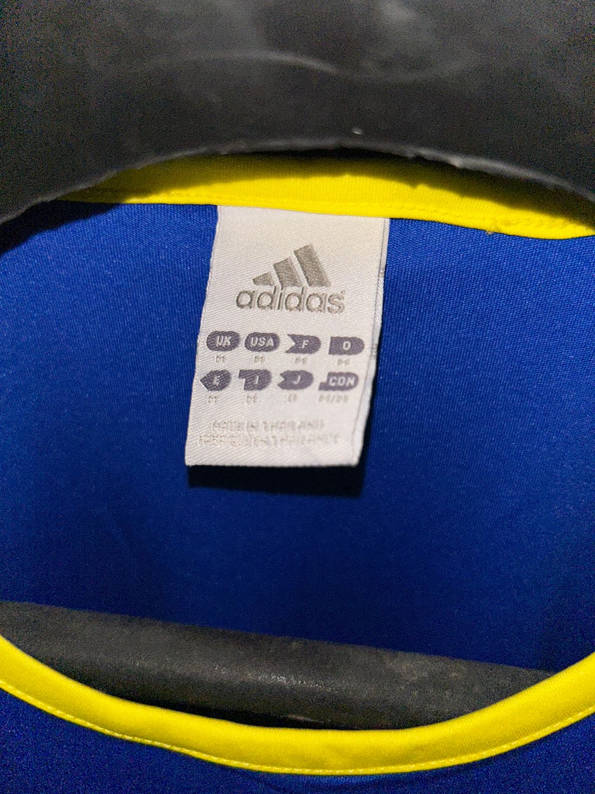 Adidas Climate Yellow Blue Tee - Large