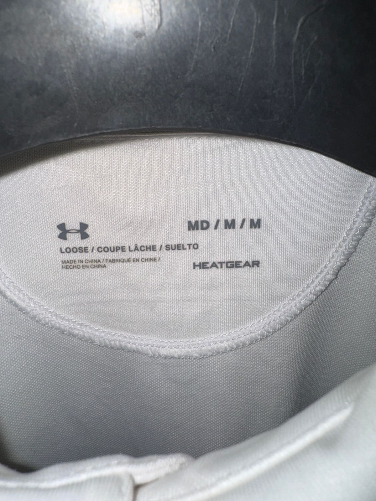 Under Armour White Polo  - Medium