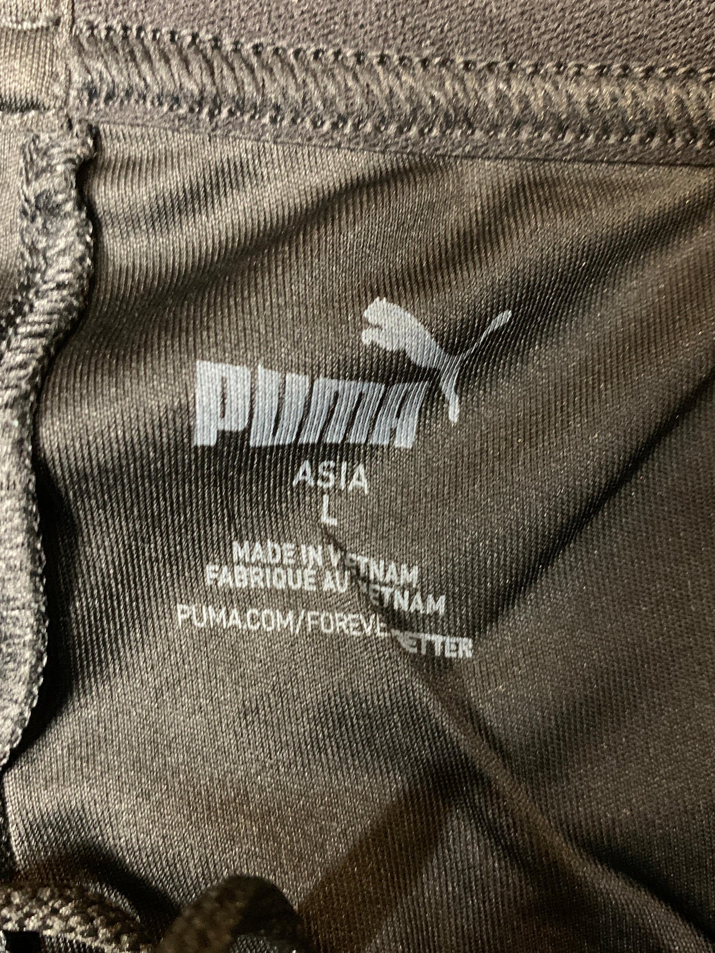 Puma Plain Black Shorts  - Large