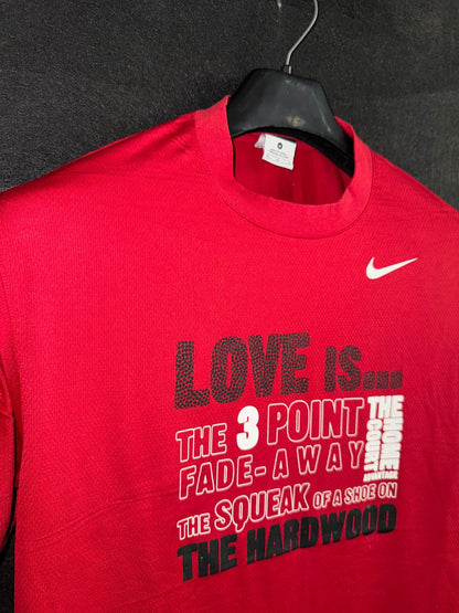Nike Red Round Neck - Slim Large