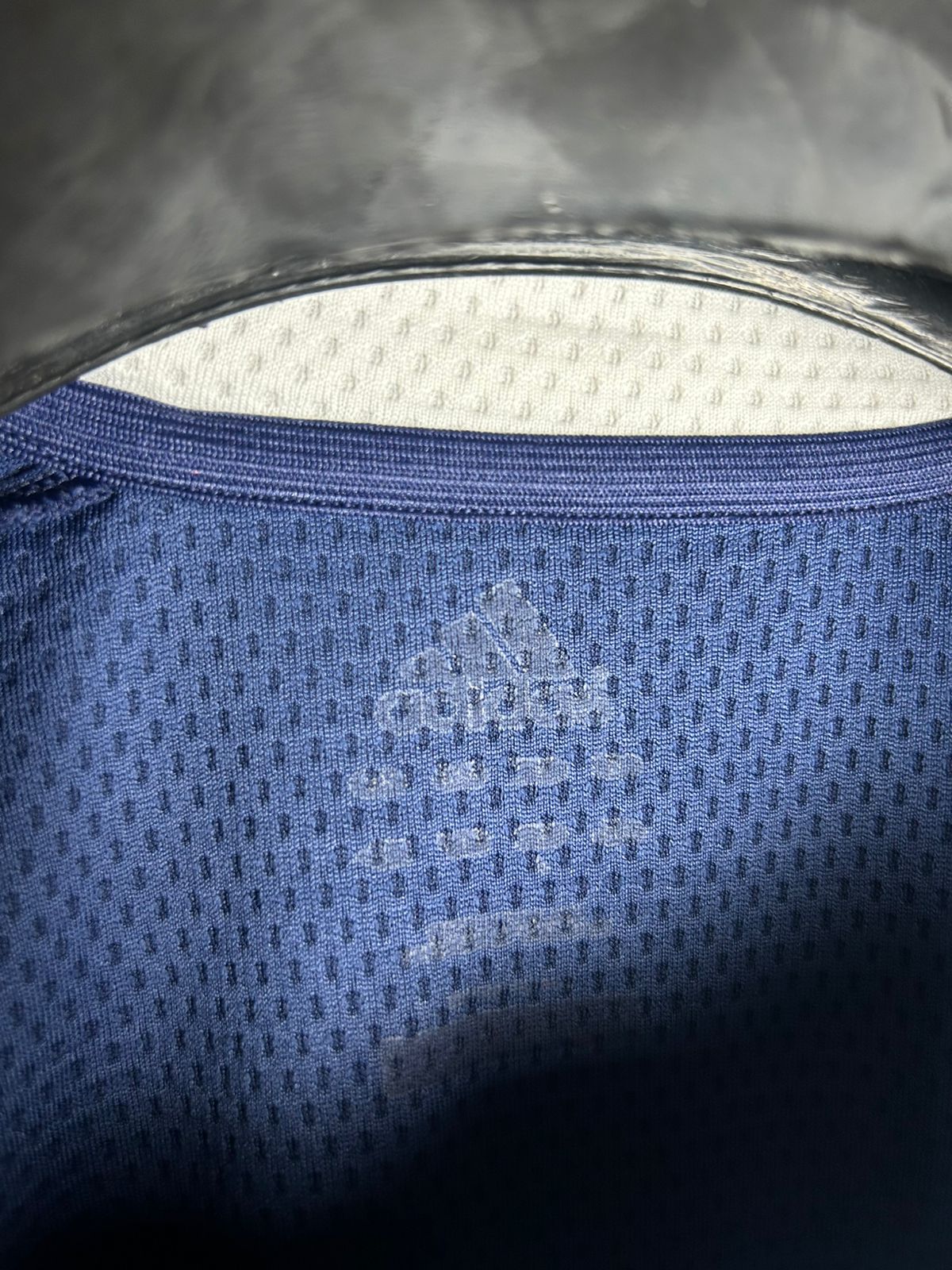 Adidas White Blue Tee - Large