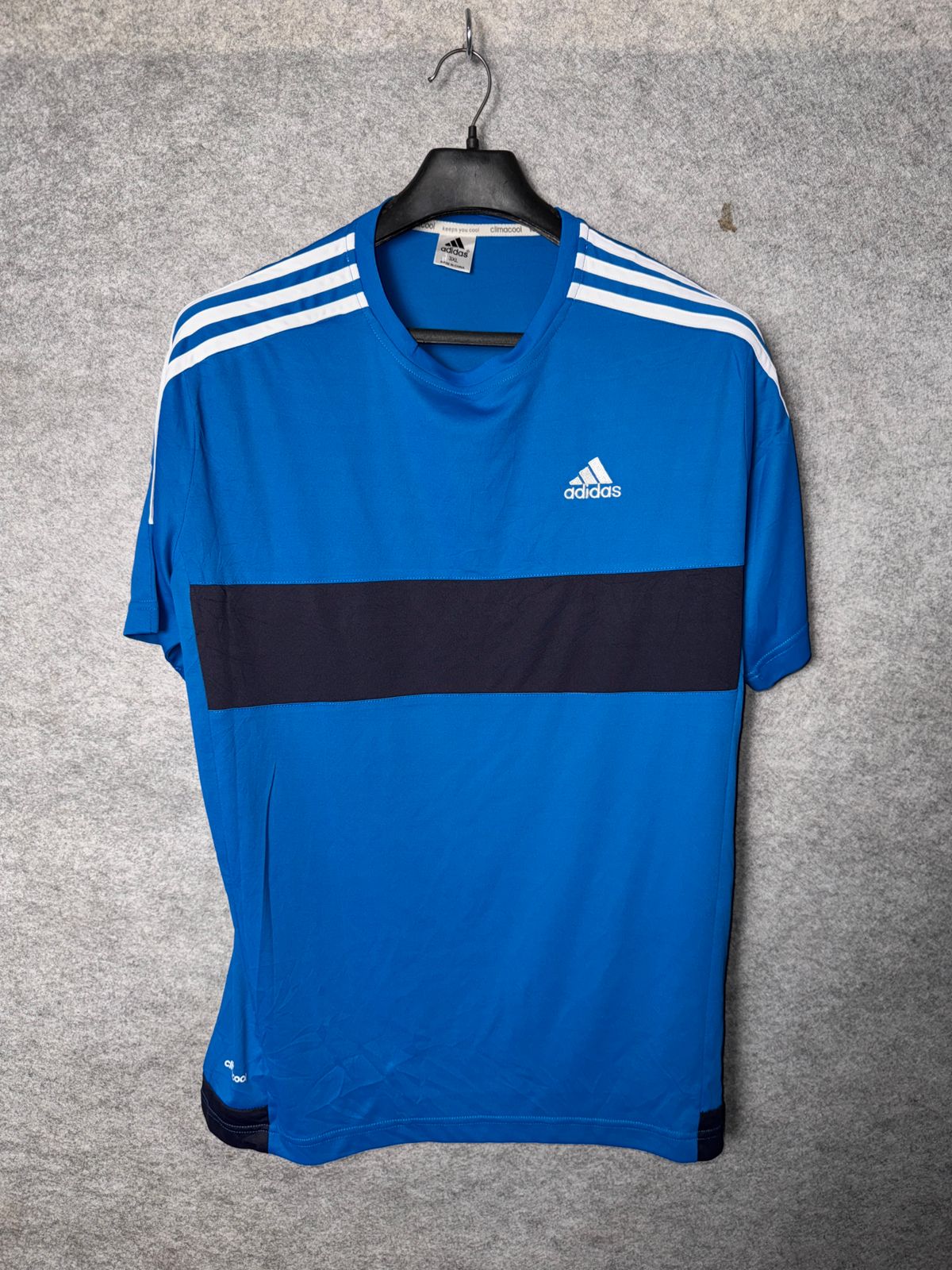 Adidas Striped Round Neck Tee - 3XL