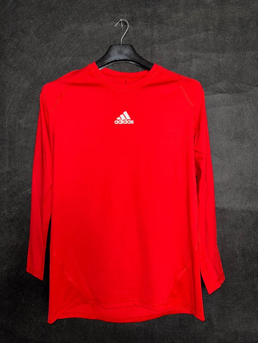 Pre Loved Adidas Red Drilltop - Large