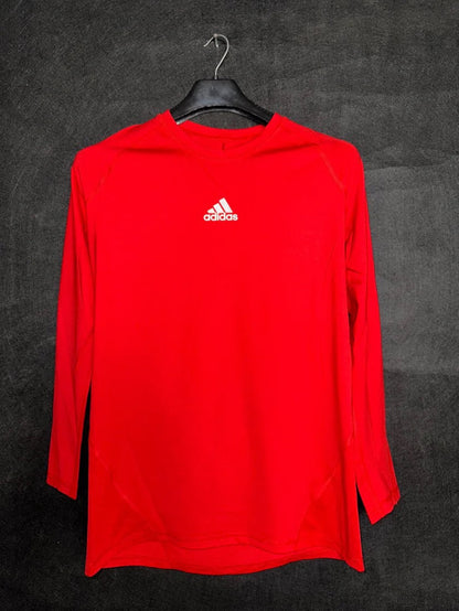 Pre Loved Adidas Red Drilltop - Large