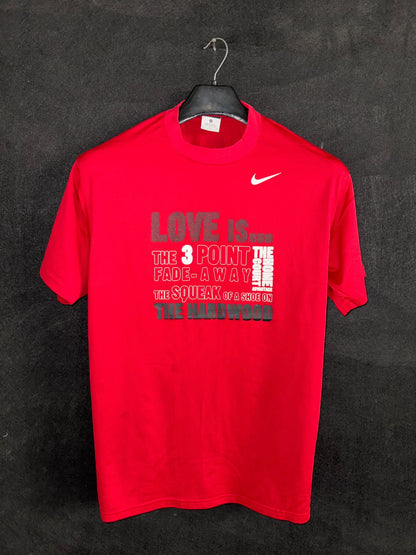Nike Red Round Neck - Slim Large
