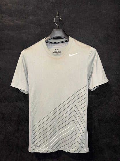 Nike Grey Round Neck Tee - Small