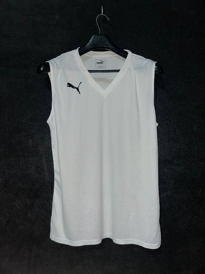 Puma White V Neck - Large