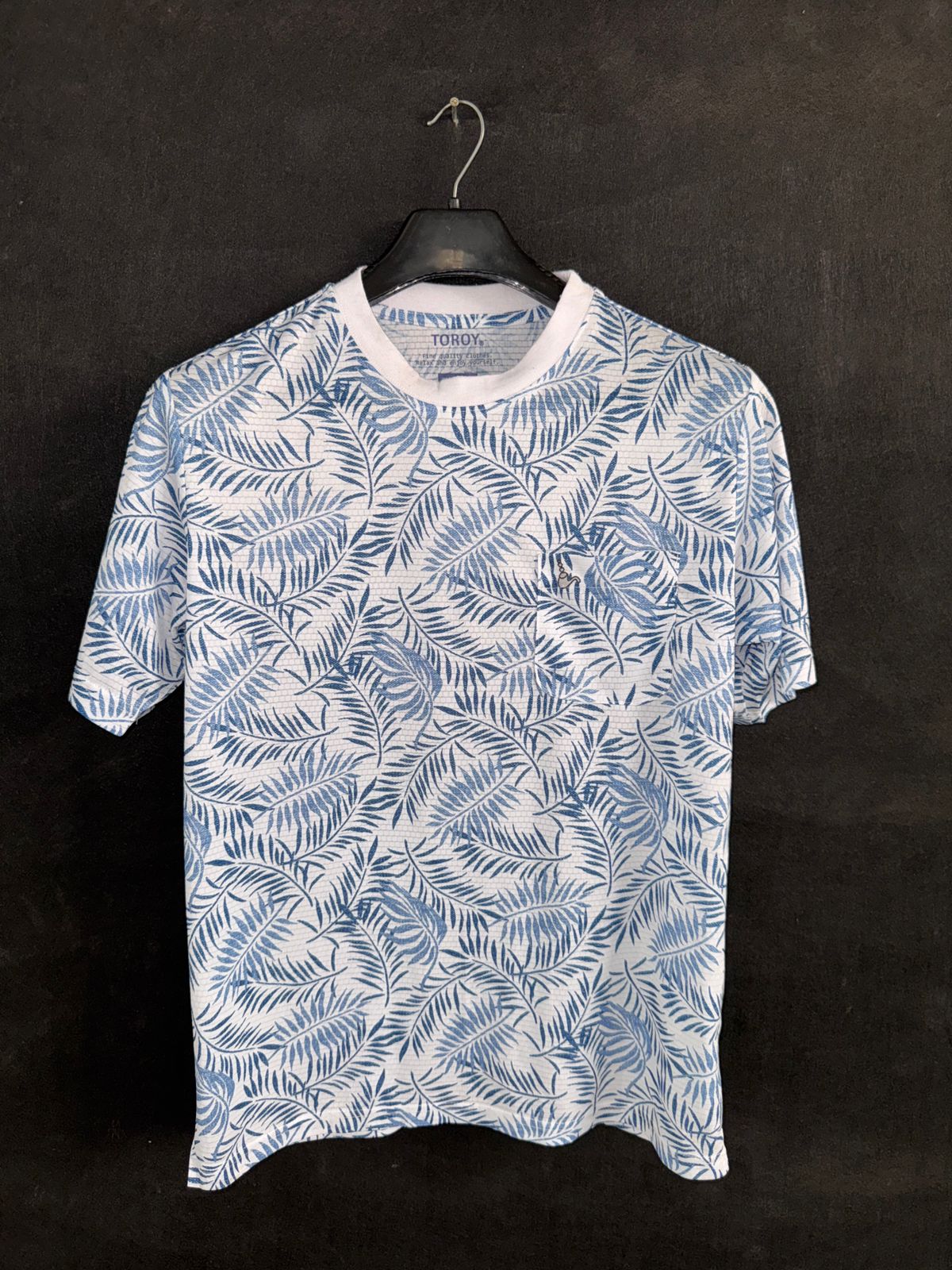 Pre Loved Toroy Leafy Printed Tee - Large