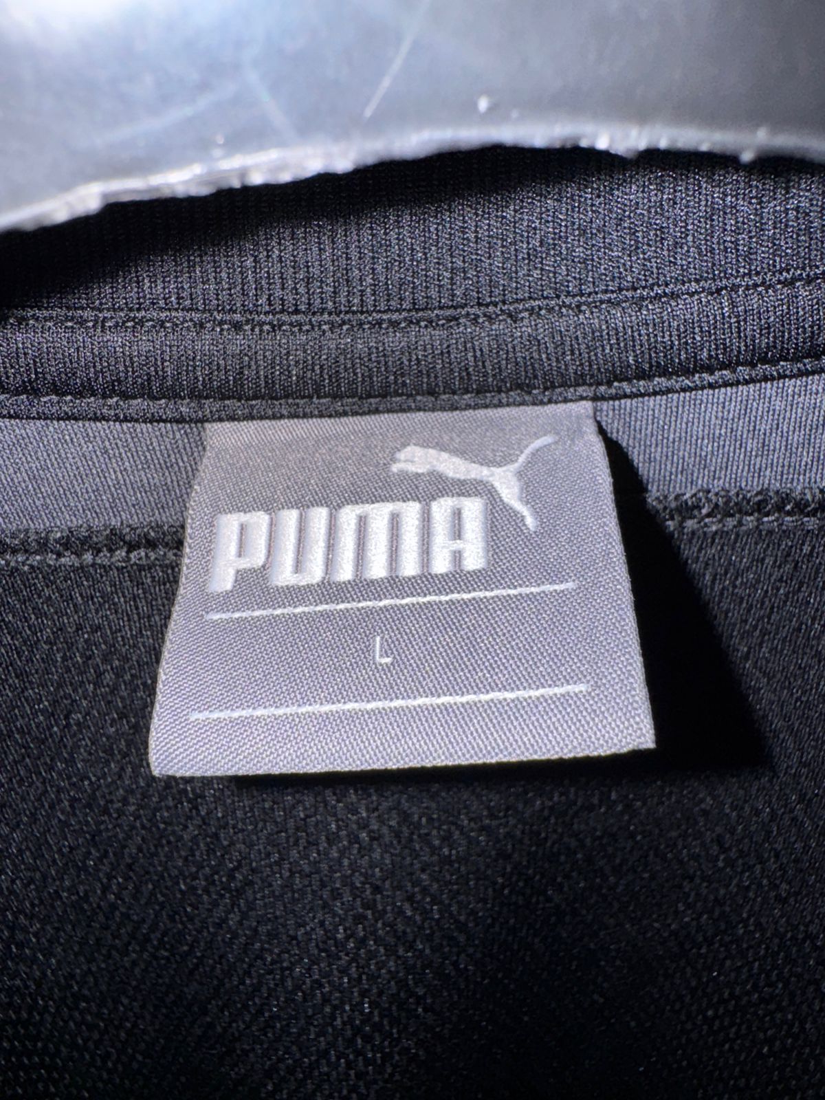 Pre Loved PUMA Black Round Neck Tee - Large