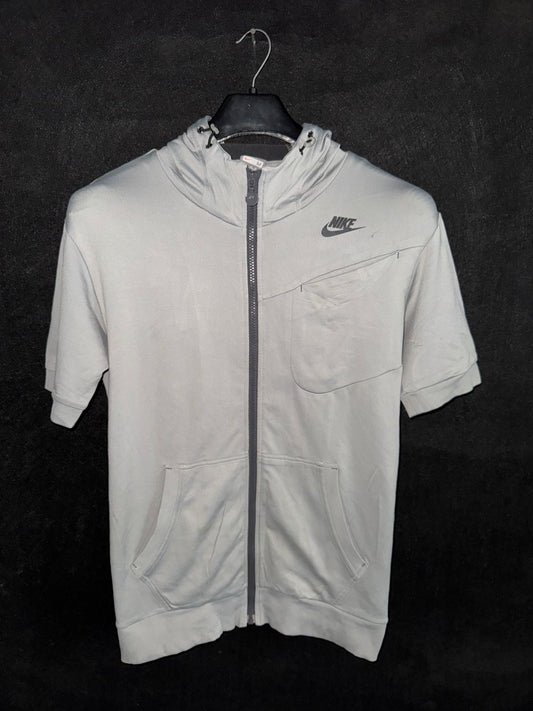 Pre Loved Nike Full Zipper Short Sleeves Hoodie - Medium