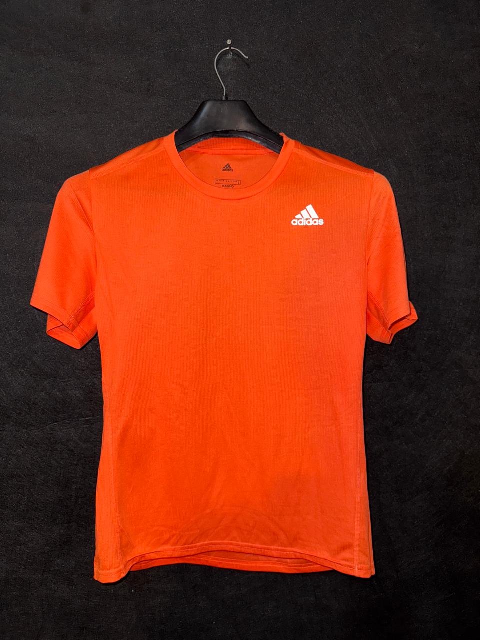 Adidas Orange Round Neck Shirt  - Medium