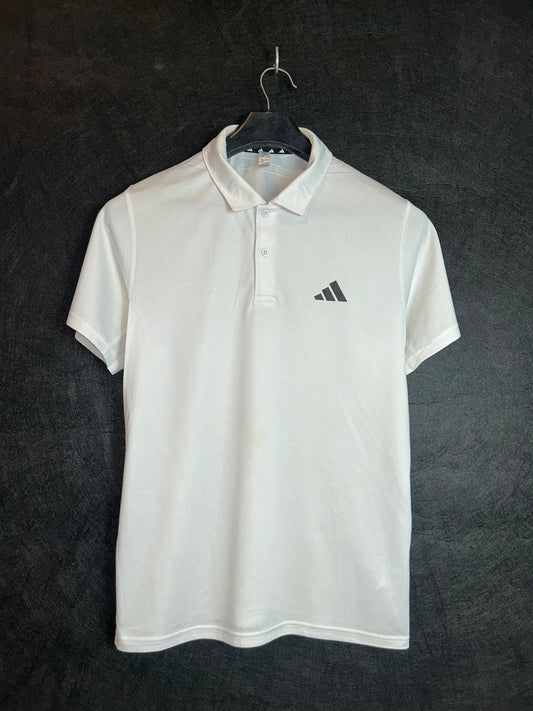 Adidas White Polo - Medium