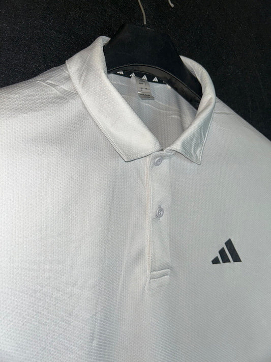 Adidas White Polo - Medium