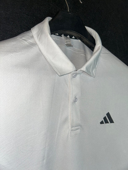 Adidas White Polo - Medium