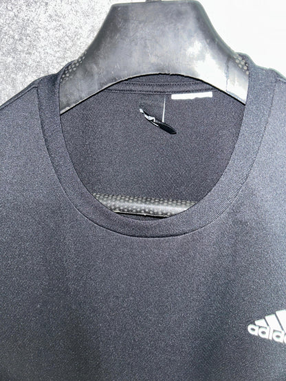 Adidas Climalite Black Round Neck - Medium