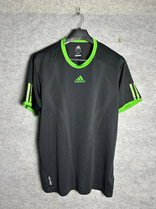 Adidas Climalite Black & Green Three 3 Strips - XXL