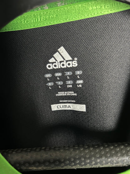 Adidas Climalite Black & Green Three 3 Strips - XXL