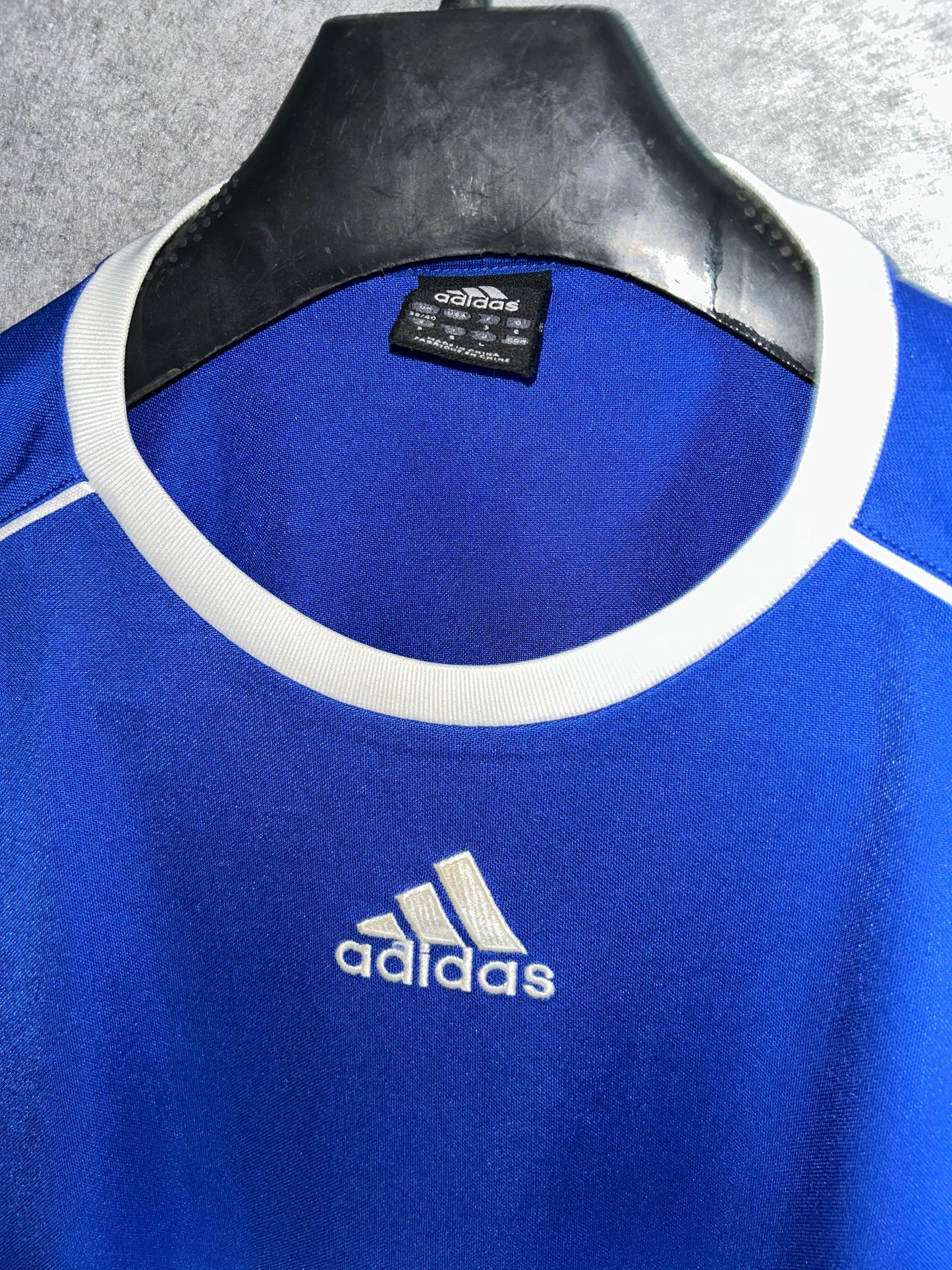 Adidas Blue & White Round Neck  - Large