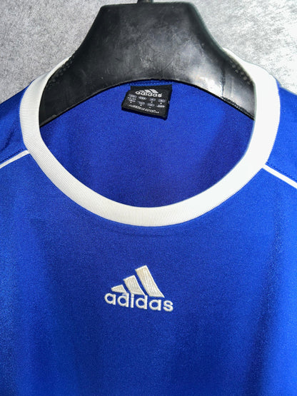 Adidas Blue & White Round Neck  - Large