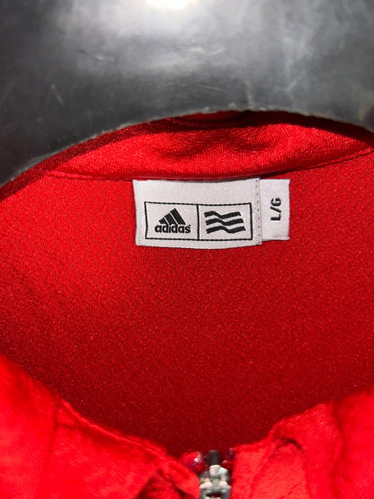 Adidas Red Zip Polo - large