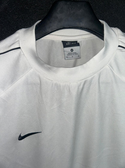 Nike White Round Neck Full Sleeves  - Medium