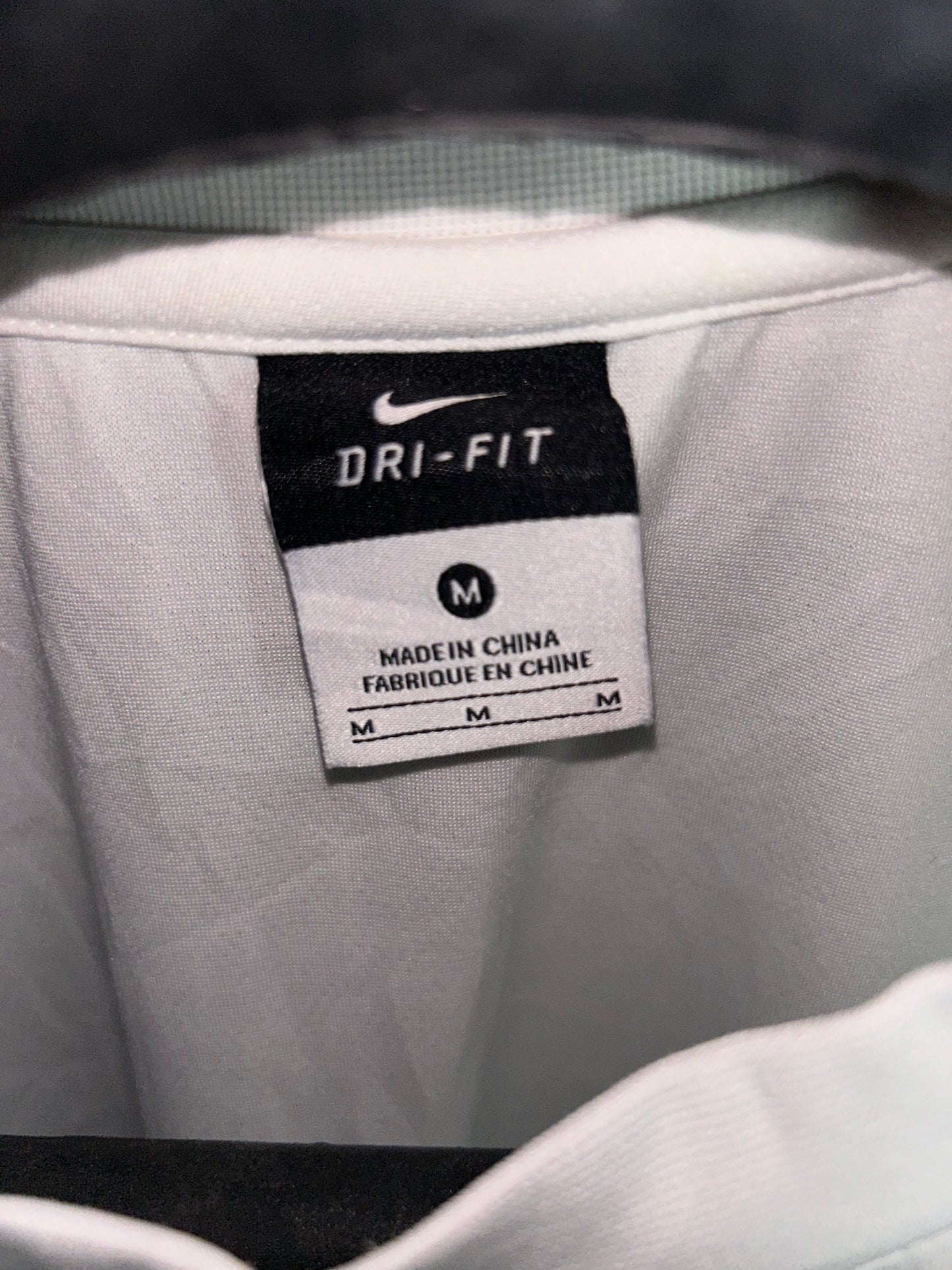 Nike White Round Neck Full Sleeves  - Medium