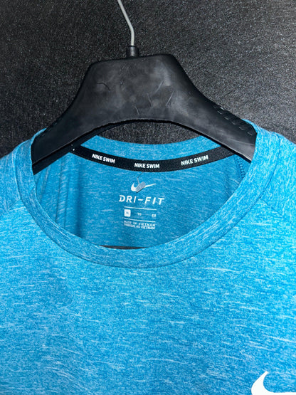 Nike Blue Textured Round Neck Tee - XL