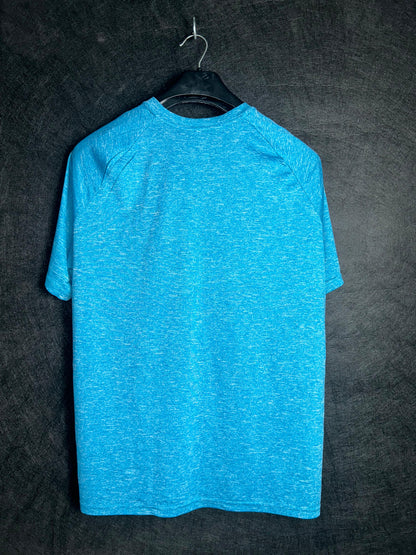 Nike Blue Textured Round Neck Tee - XL