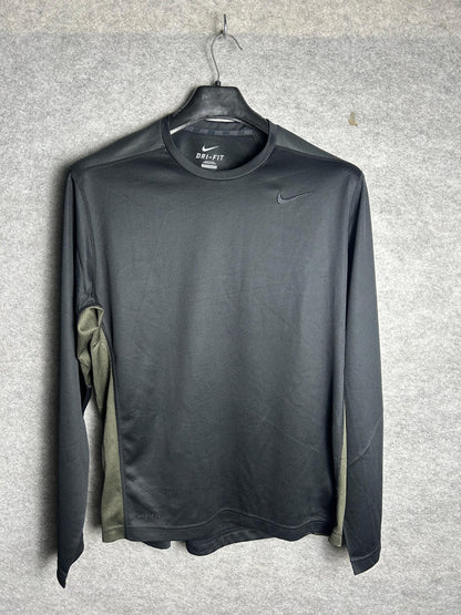 Nike Black & Green Round Neck - XL