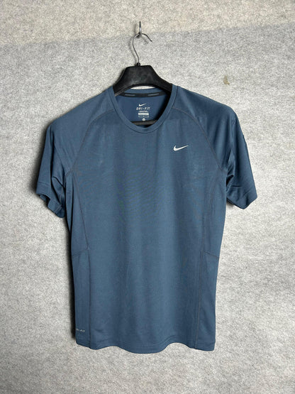 Nike Blue Round Neck Tee - Medium