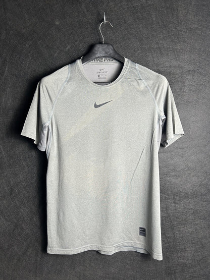 Nike Light Gray Round Neck Tee - Medium