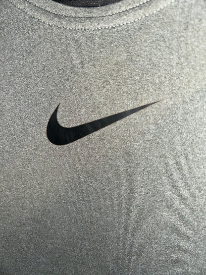 Nike Light Gray Round Neck Tee - Medium