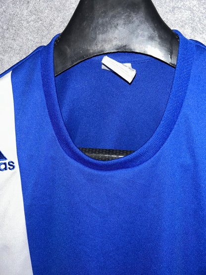Adidas Blue With Whiten striped Round Neck - Medium