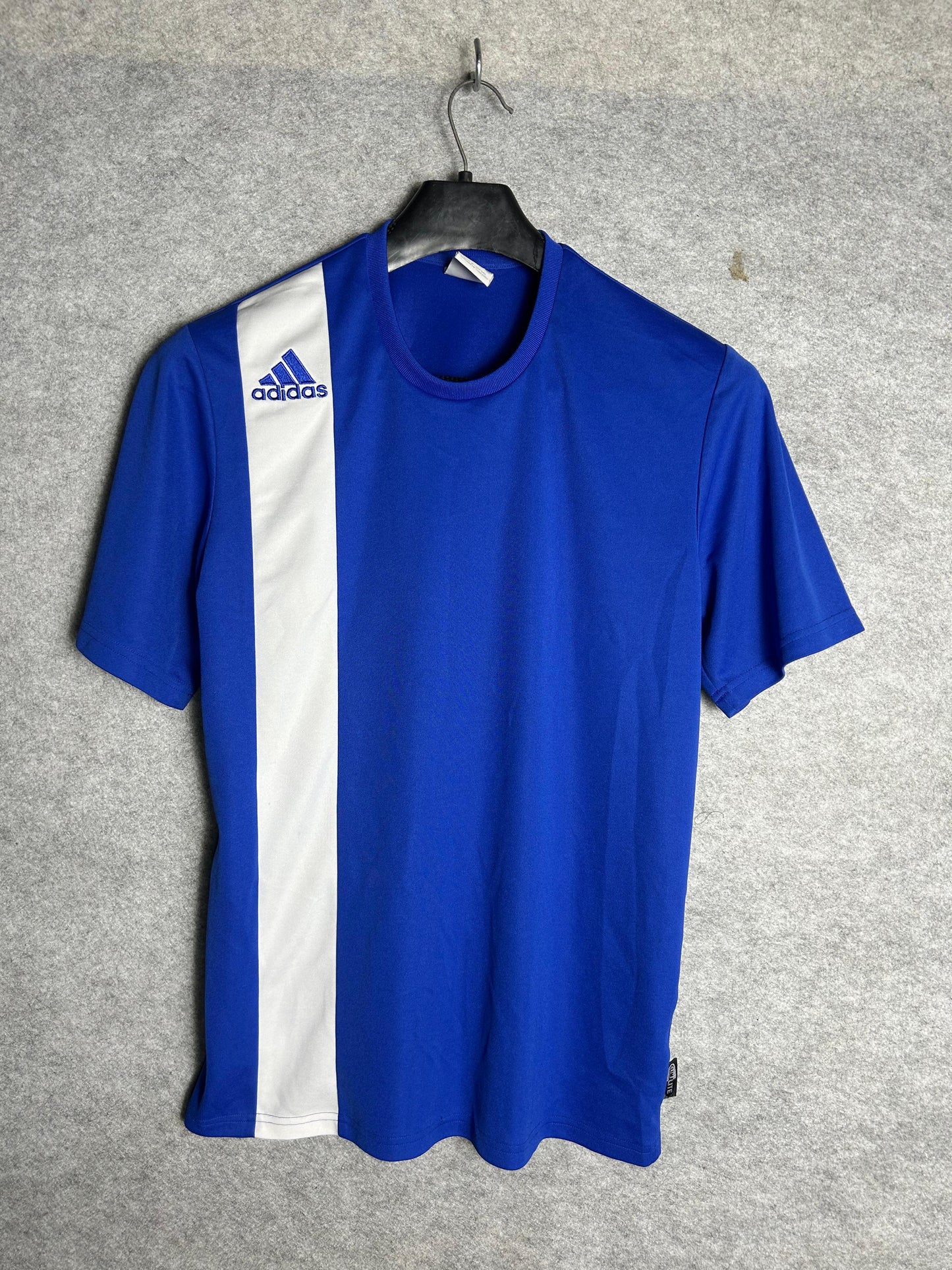 Adidas Blue With Whiten striped Round Neck - Medium