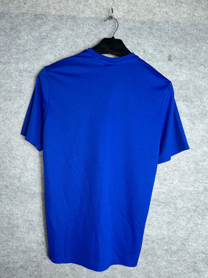 Adidas Blue With Whiten striped Round Neck - Medium