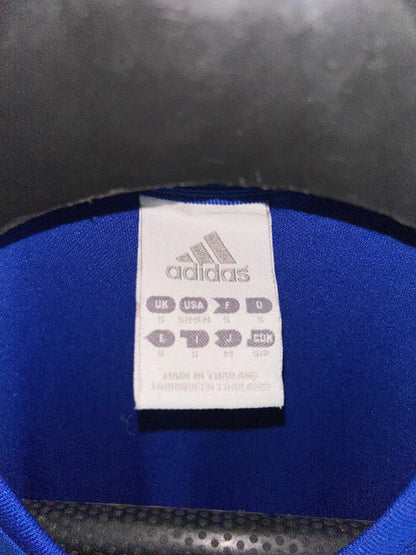 Adidas Blue With Whiten striped Round Neck - Medium